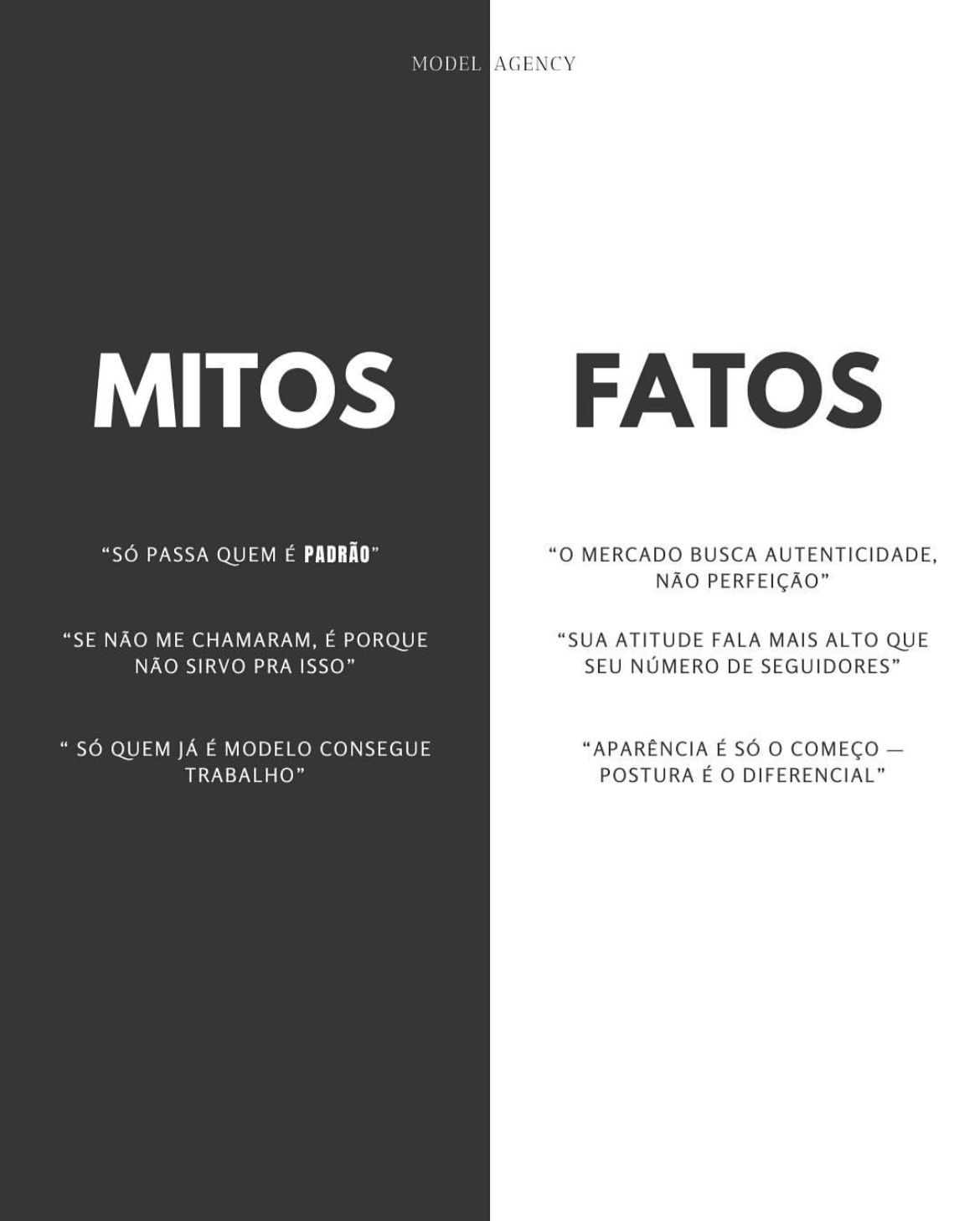 MITOS E FATOS SOBRE A CARREIRA DE MODELO